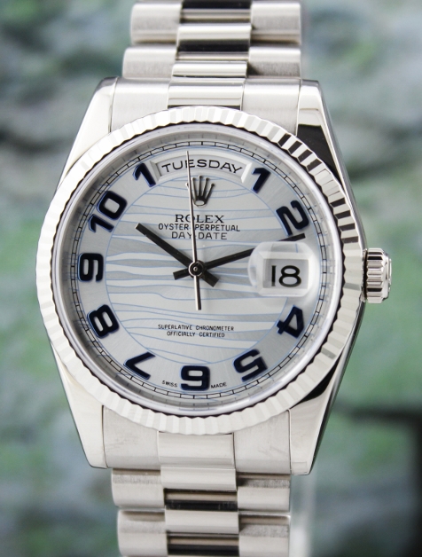 (image for) ROLEX 18K WHITE GOLD OYSTER PERPETUAL DAY-DATE / 118239 / CERT